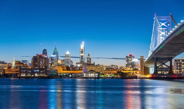 Philadelphia downtown city skyline cityscape of Pennsylvania