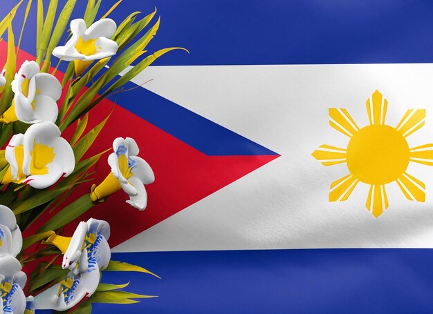 Philippine national flag background Symbol of world Asian country