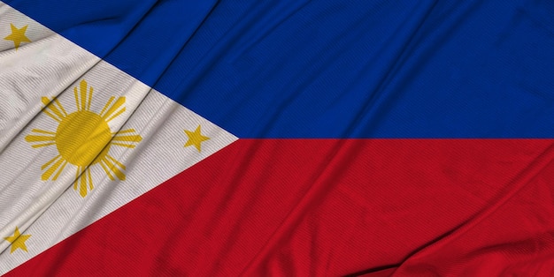 Philippines realistic 3d textured waving flag