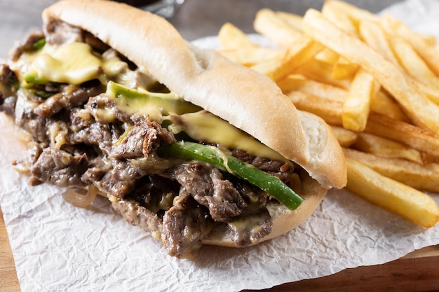 Philly cheesesteak sandwich