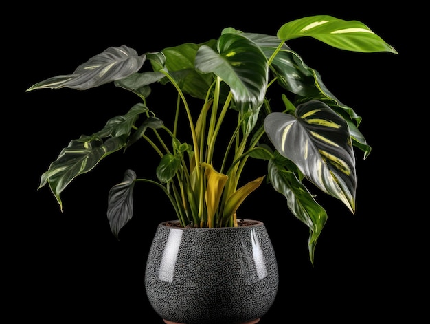 Philodendron Studio Shot Isolated on Clear Background Generative AI