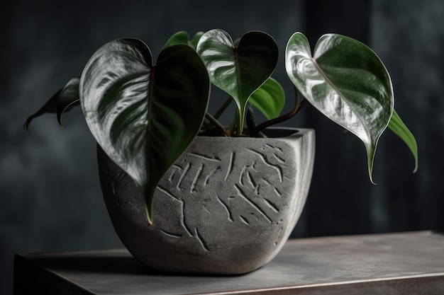 Philodendron With Heart Generative AI