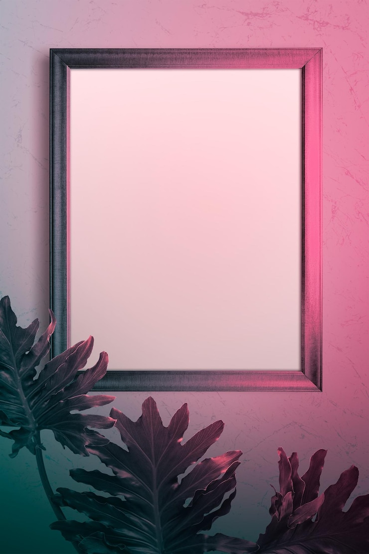 Photo philodendron xanadu by a picture frame mockup