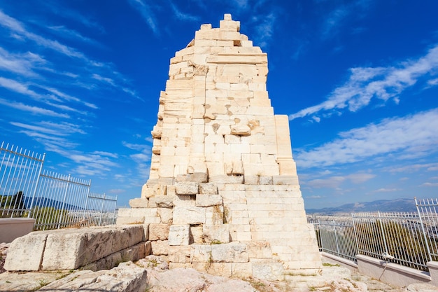 Philopappos Monument is ancient Greek mausoleum and monument dedicated to Gaius Julius Antiochus Epiphanes Philopappos or Philopappus, located on Mouseion Hill in Athens, Greece.