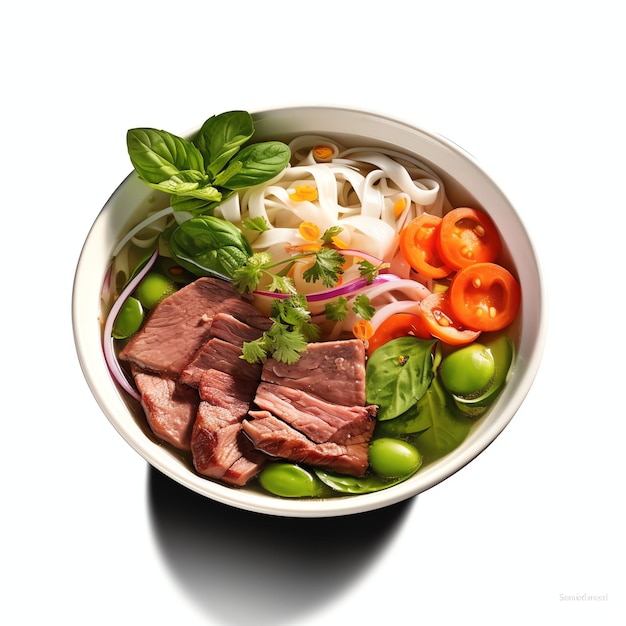 Pho bo vietnamese soup with beef and lime asian food national cuisine