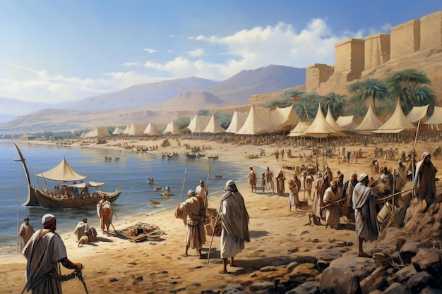 Photo phoenician pioneers the dawn of carthage