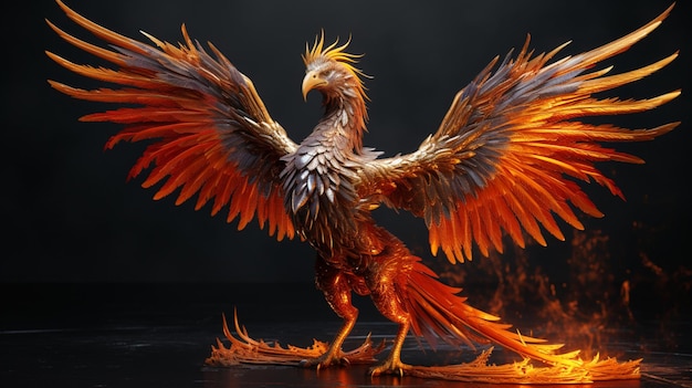 Phoenix bird high resolution amazing photo Ai generated art