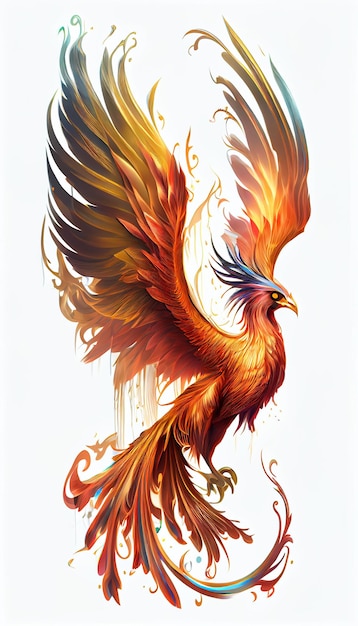 A phoenix bird is a symbol of the fire and the word fire.