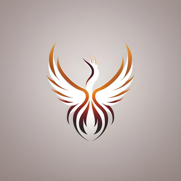 Phoenix Eternity Een minimalistisch embleem van eindeloze vernieuwing