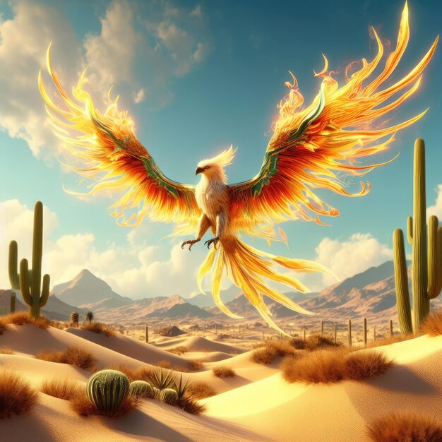 Phoenix fire bird background