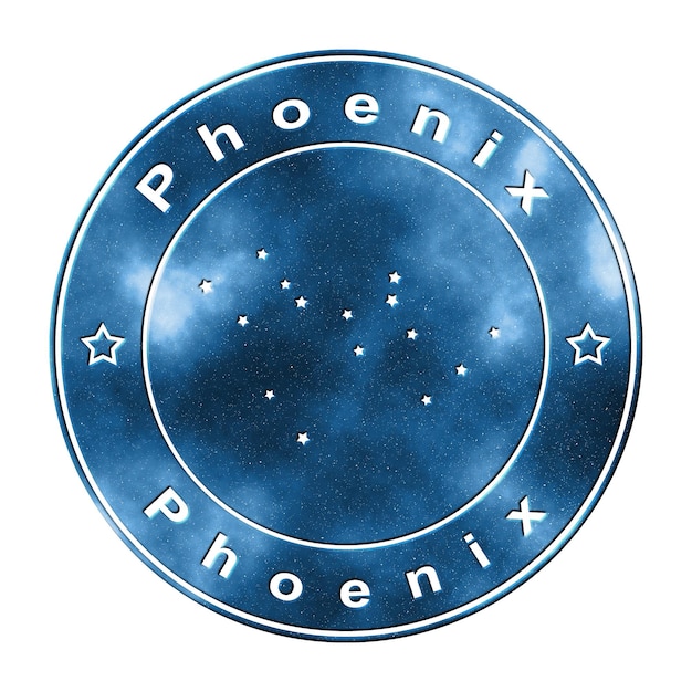 Phoenix sterrenbeeld cluster van sterren