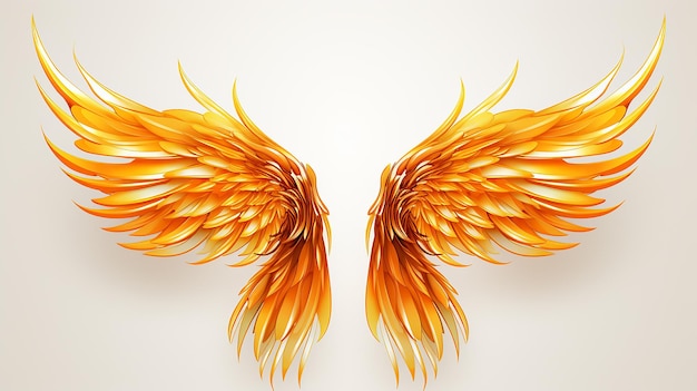 Phoenix wings isolated on transparent background