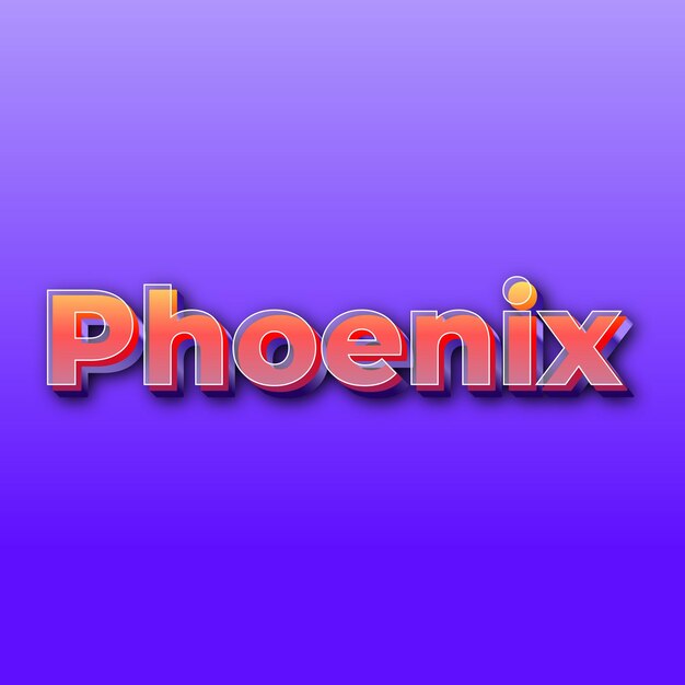 PhoenixText effect JPG gradient purple background card photo
