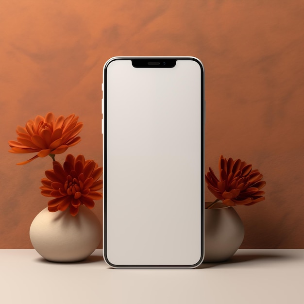 Foto telefono 15 con schermo vuoto per la progettazione di mockup