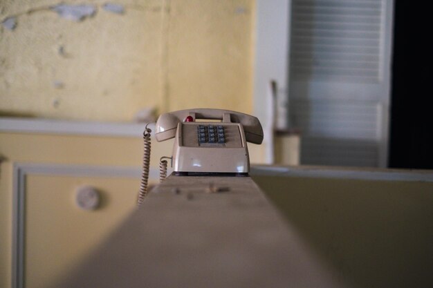 Photo a phone in an abandoned theater