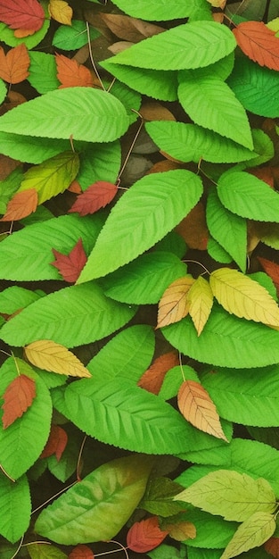 Phone background photo forest leaves