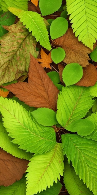 Phone background photo forest leaves