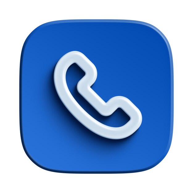 Phone Call 3D Icon Old Telephone 3D Icon Call End Icon 3d illustration vector 128