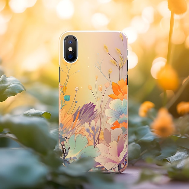 Phone case photoshoot showcasing a diversity of bold artistic styles and patterns in styles