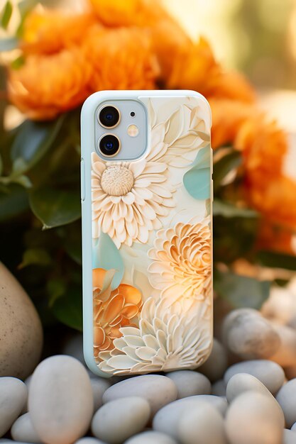 Phone case photoshoot showcasing a diversity of bold artistic styles and patterns in styles