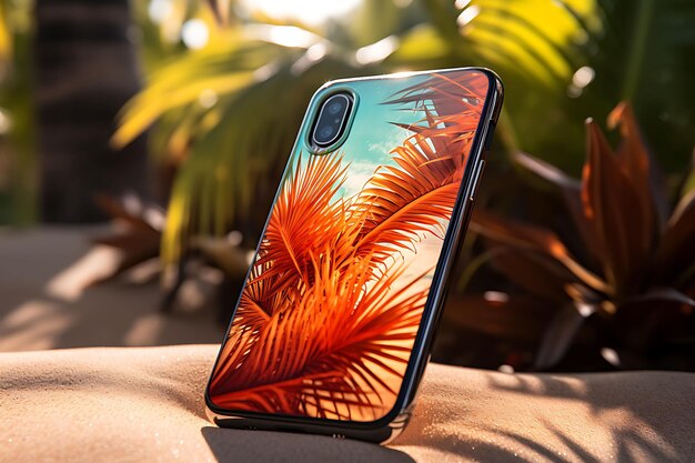 Photo phone case photoshoot showcasing a diversity of bold artistic styles and patterns in styles