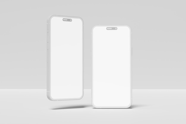 Photo phone clay mockup blank