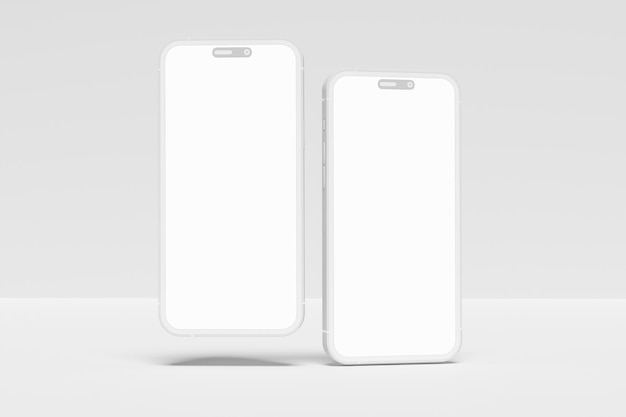 Photo phone clay mockup blank