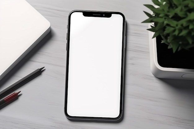 Phone mockup template Smartphone with blank screen mockup template for product display or ads