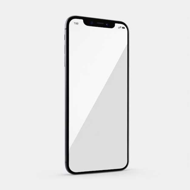 Phone mockup without text on white background Suitable for your design