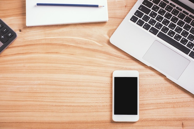 Phone on office tabletop