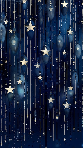Phone Wallpaper Celestial Dreams Midnight blue Constellations