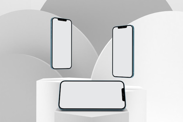 phones 12 v.1 floating in white background