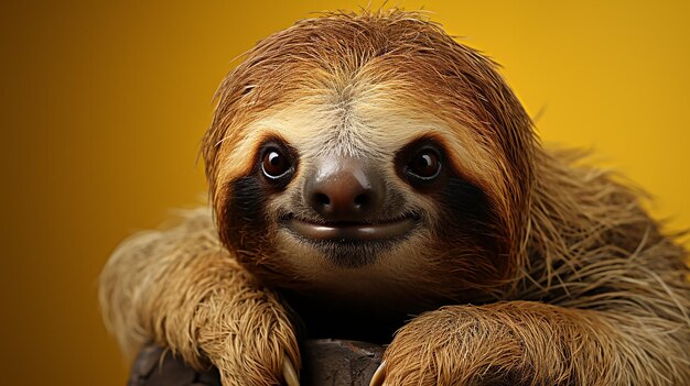 a photo of 3d cartoon sloth