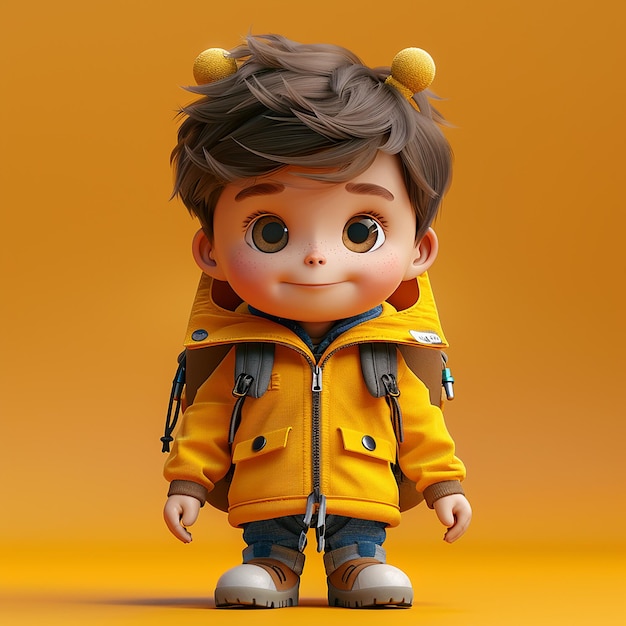 a photo of 3d cartoonish character design