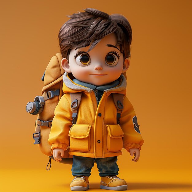 a photo of 3d cartoonish character design