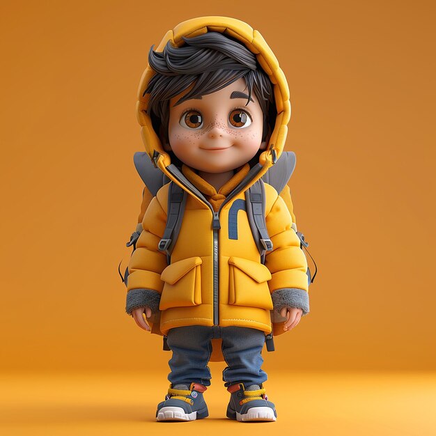 a photo of 3d cartoonish character design