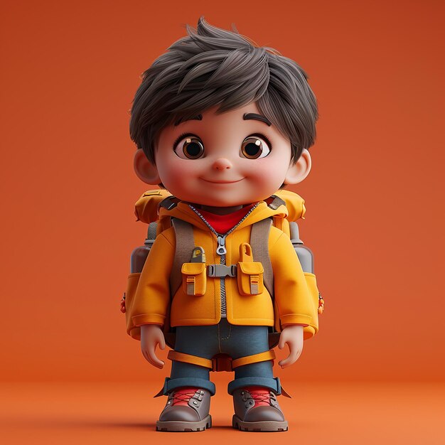 a photo of 3d cartoonish character design