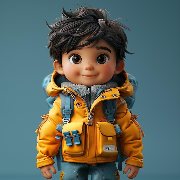 a photo of 3d cartoonish character design