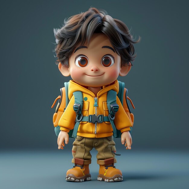 a photo of 3d cartoonish character design