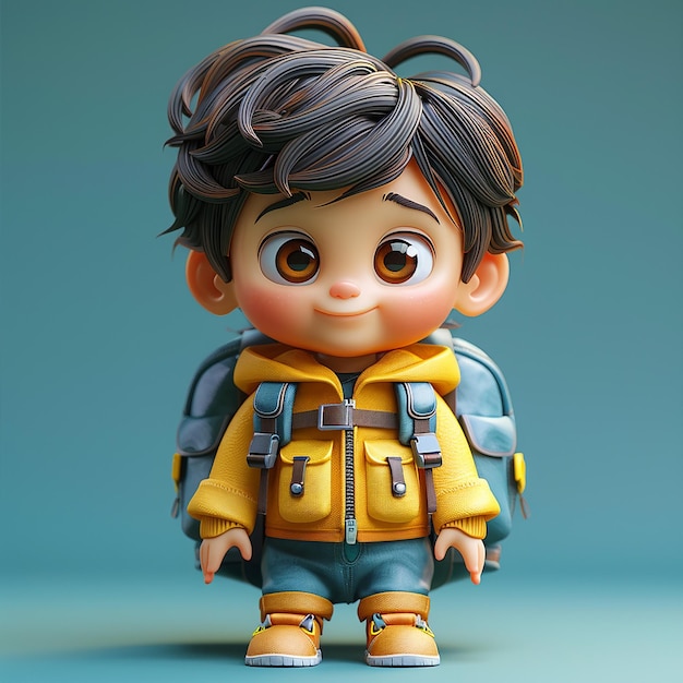 a photo of 3d cartoonish character design