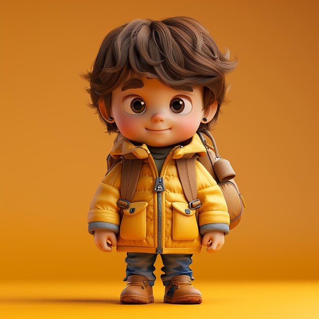 a photo of 3d cartoonish character design