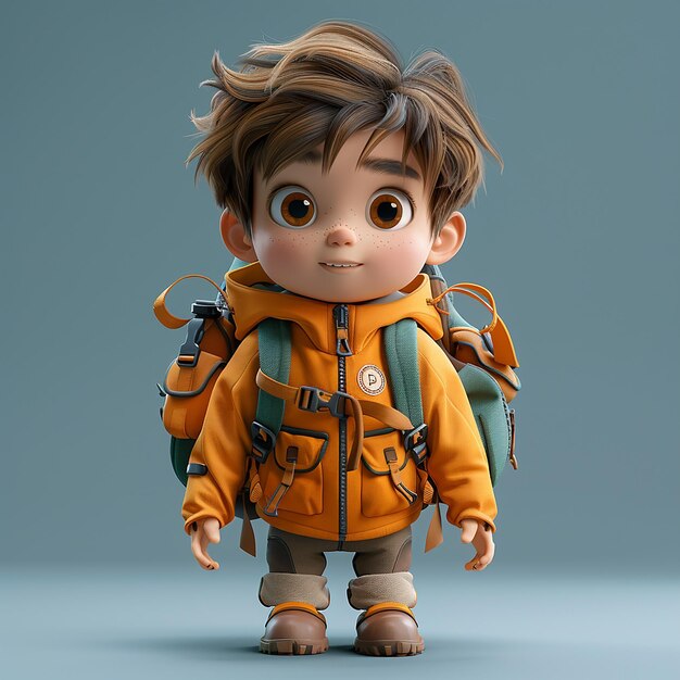 a photo of 3d cartoonish character design