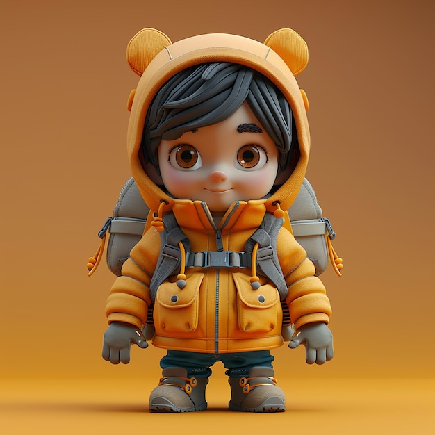 a photo of 3d cartoonish character design