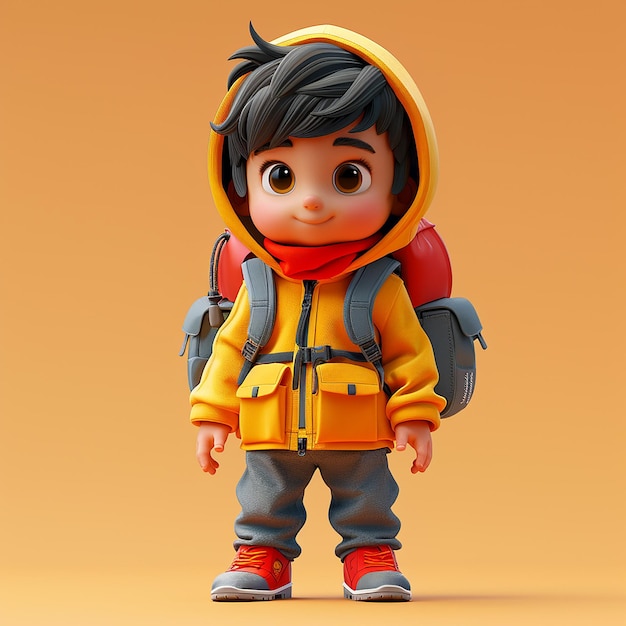 a photo of 3d cartoonish character design