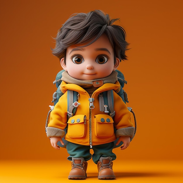 a photo of 3d cartoonish character design