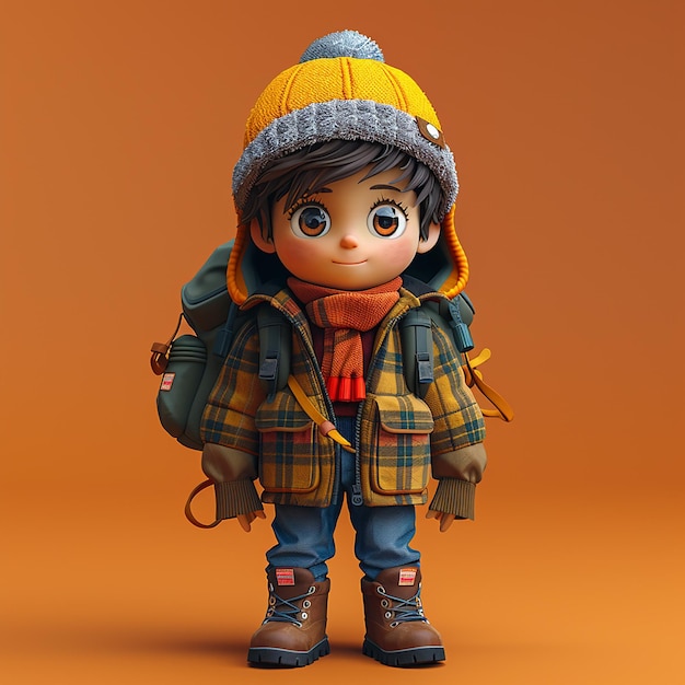 a photo of 3d cartoonish character design