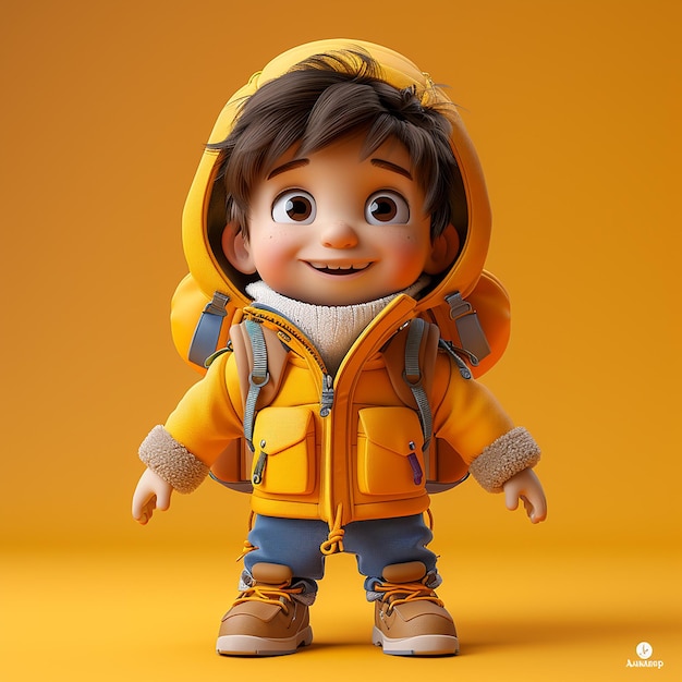 a photo of 3d cartoonish character design