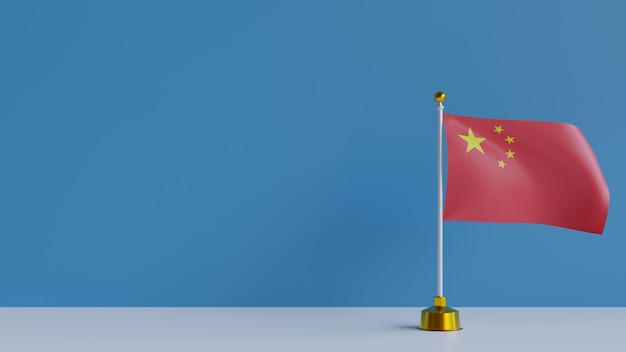 Photo photo 3d illustrations of national flags china