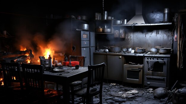 Photo photo_3d_render_of_a_room_with_smoke_and_mist