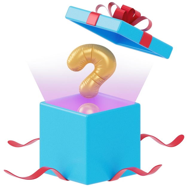 Photo photo 3d rendering of mystery box with different shapes and colors